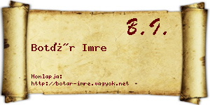 Botár Imre névjegykártya