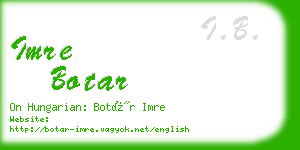 imre botar business card